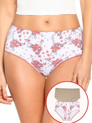 Panty Clásico Pack X2 Con Tiro Alto 5714
