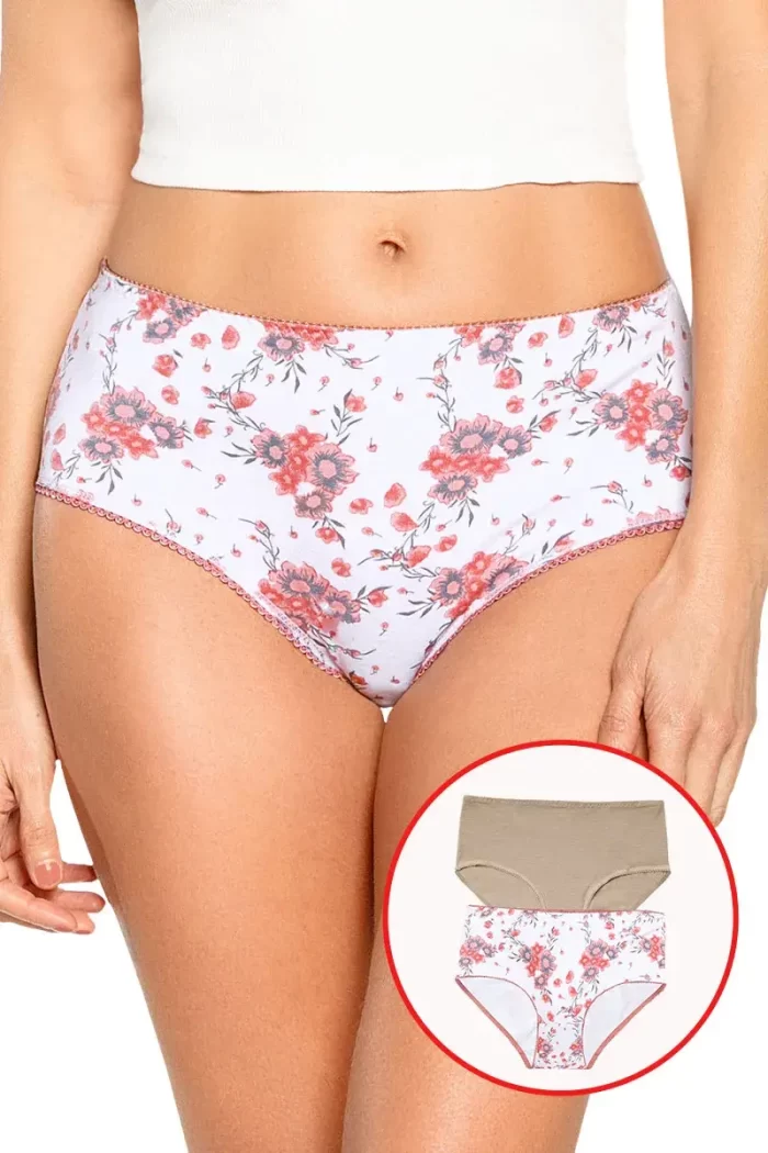 Panty Clásico Pack X2 Con Tiro Alto 5714 - Image 3