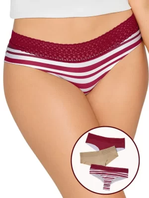 Cachetero Pack X3 Con Un Encaje Elástico En Cintura 5818