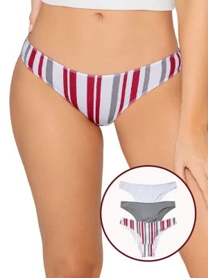 Tanga Pack X3 Con Un Cubrimiento Medio 5898