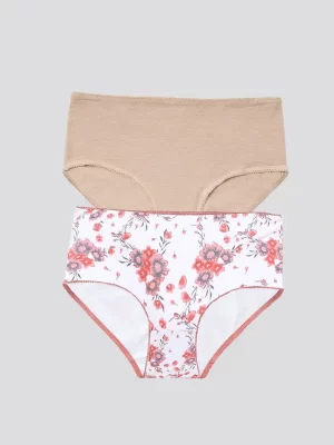 Panty Clásico Pack X2 Con Tiro Alto 5714