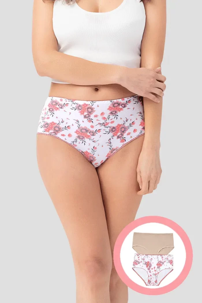 Panty Clásico Pack X2 Con Tiro Alto 5714