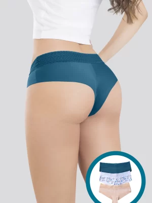 Cachetero Pack X3 Con Un Encaje Elástico En Cintura 5818