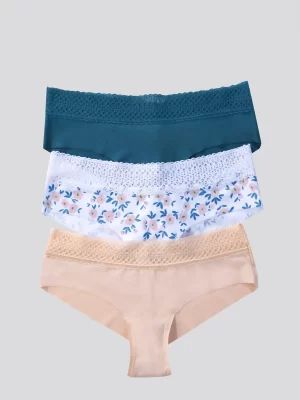 Cachetero Pack X3 Con Un Encaje Elástico En Cintura 5818