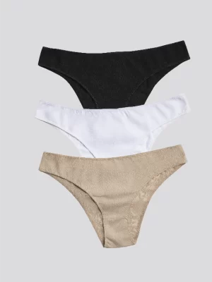 Tanga Pack X3 Con Un Cubrimiento Medio 5898