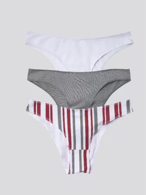 Tanga Pack X3 Con Un Cubrimiento Medio 5898