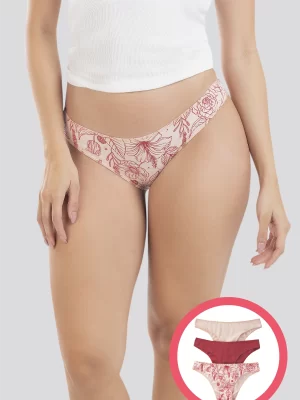 Tanga Pack X3 Con Un Cubrimiento Medio 5898